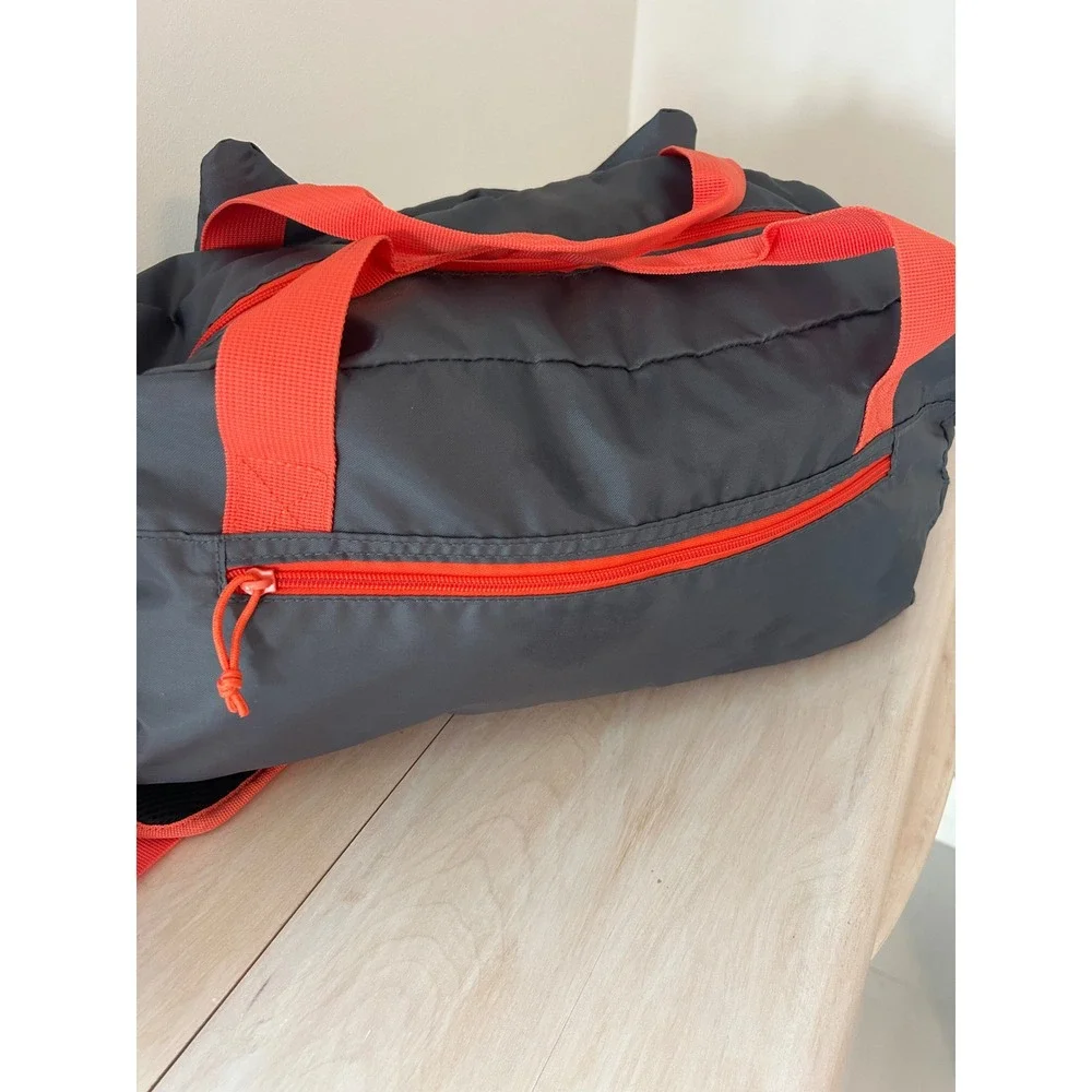 Firefly Outdoor Gear Youth Duffel Bag Grey Wolf Animal Character Orange Trim